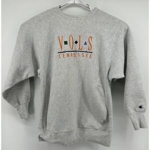 Champion Heather Gray Sweatshirt with Orange and Black Details